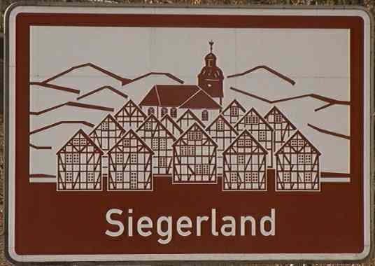Siegerland: picture of a sign on autobahn A45